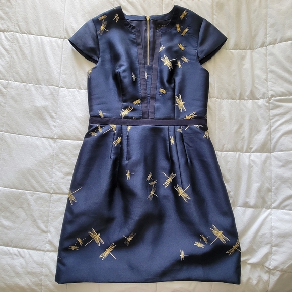 🍒EUC🍒 TED BAKER DRAGONFLY DRESS - Picture 11 of 16
